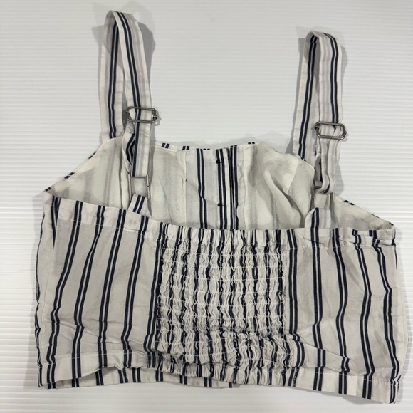 Kendall & Kylie Navy Striped Crop Top - Picture 2 of 6